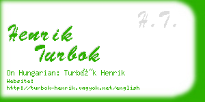 henrik turbok business card